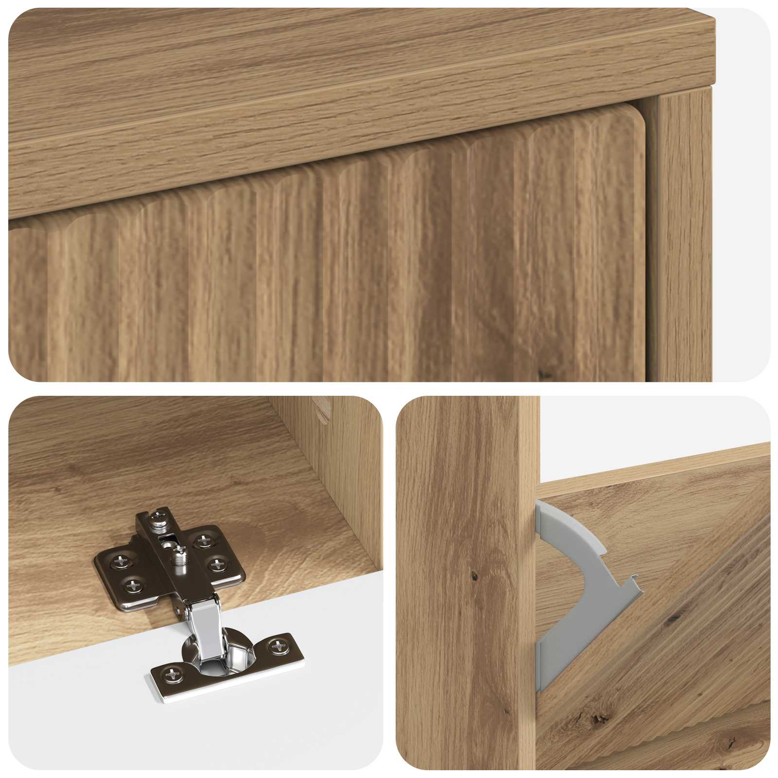 Schoenenkast ARNHEM 78 x 24 x 103 cm Bewerkt hout