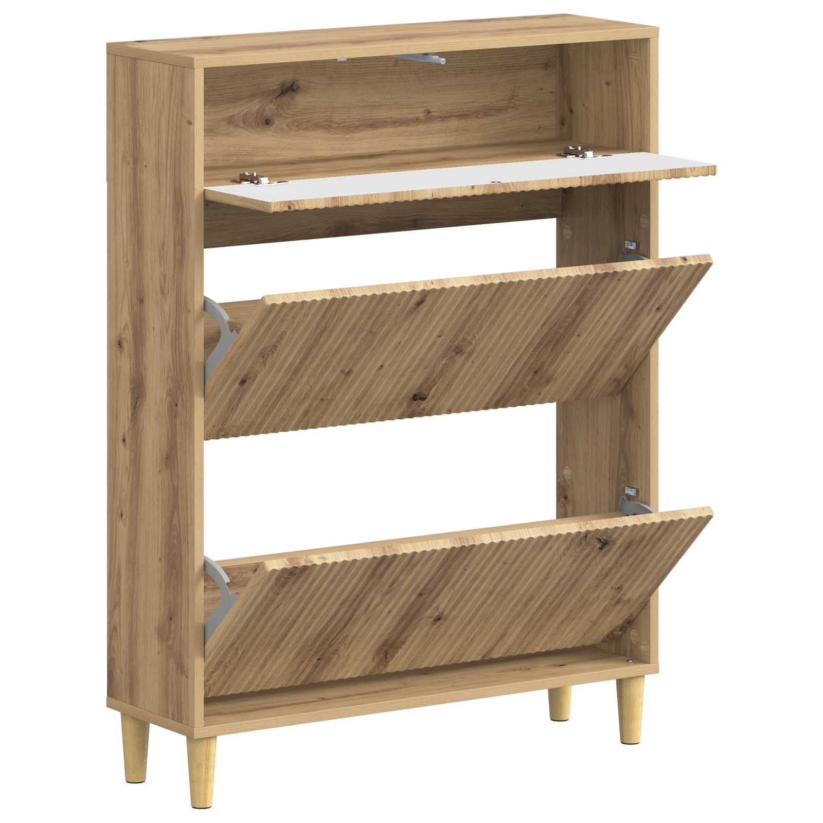 Schoenenkast ARNHEM 78 x 24 x 103 cm Bewerkt hout
