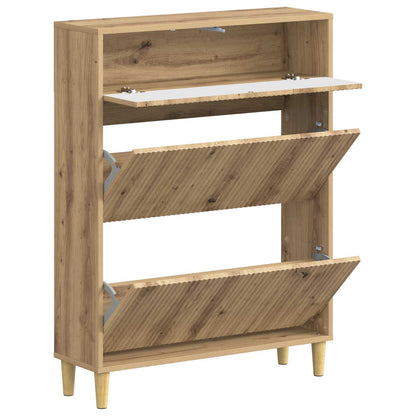 Schoenenkast ARNHEM 78 x 24 x 103 cm Bewerkt hout