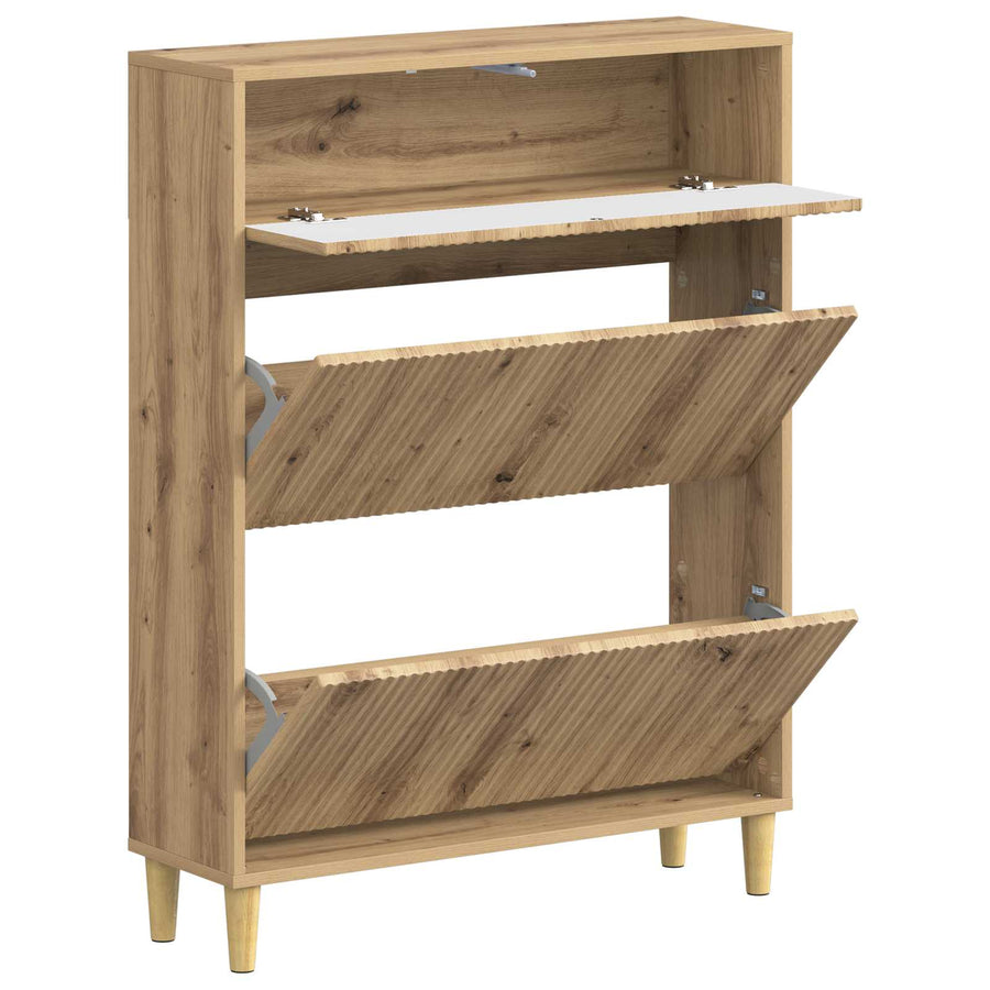 Schoenenkast ARNHEM 78 x 24 x 103 cm Bewerkt hout