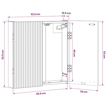 Dartbord Kabinet ARNHEM Zwart 52,5 x 10,5 x 53,5 cm