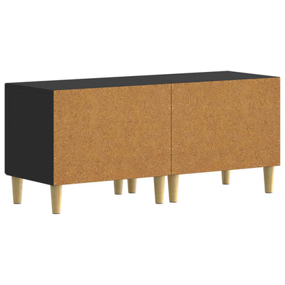 Tv-meubel Zwart Bewerkt hout