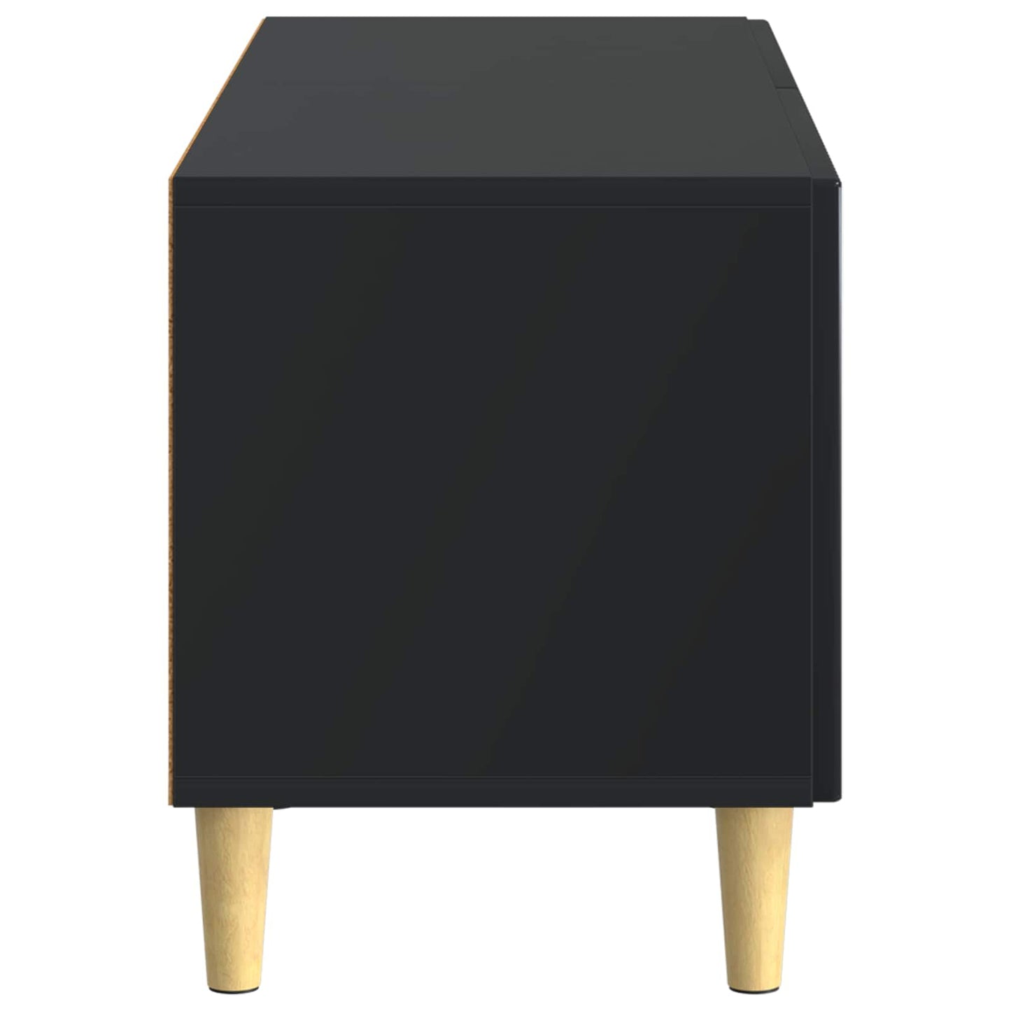 Tv-meubel Zwart Bewerkt hout