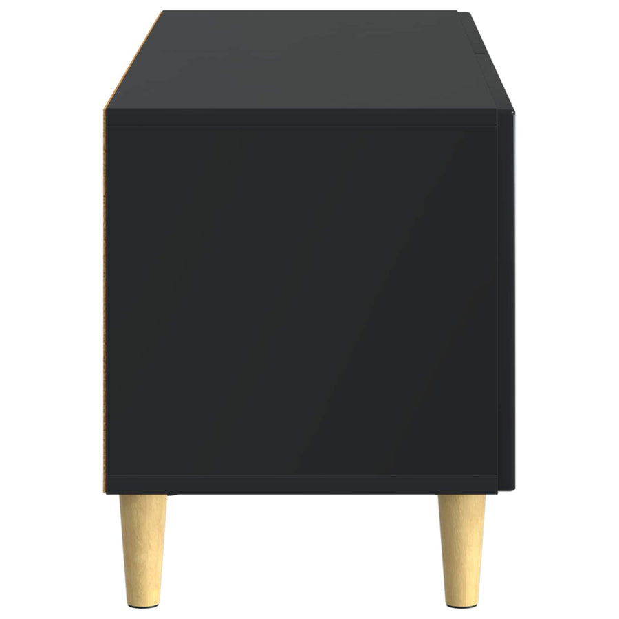Tv-meubel Zwart Bewerkt hout