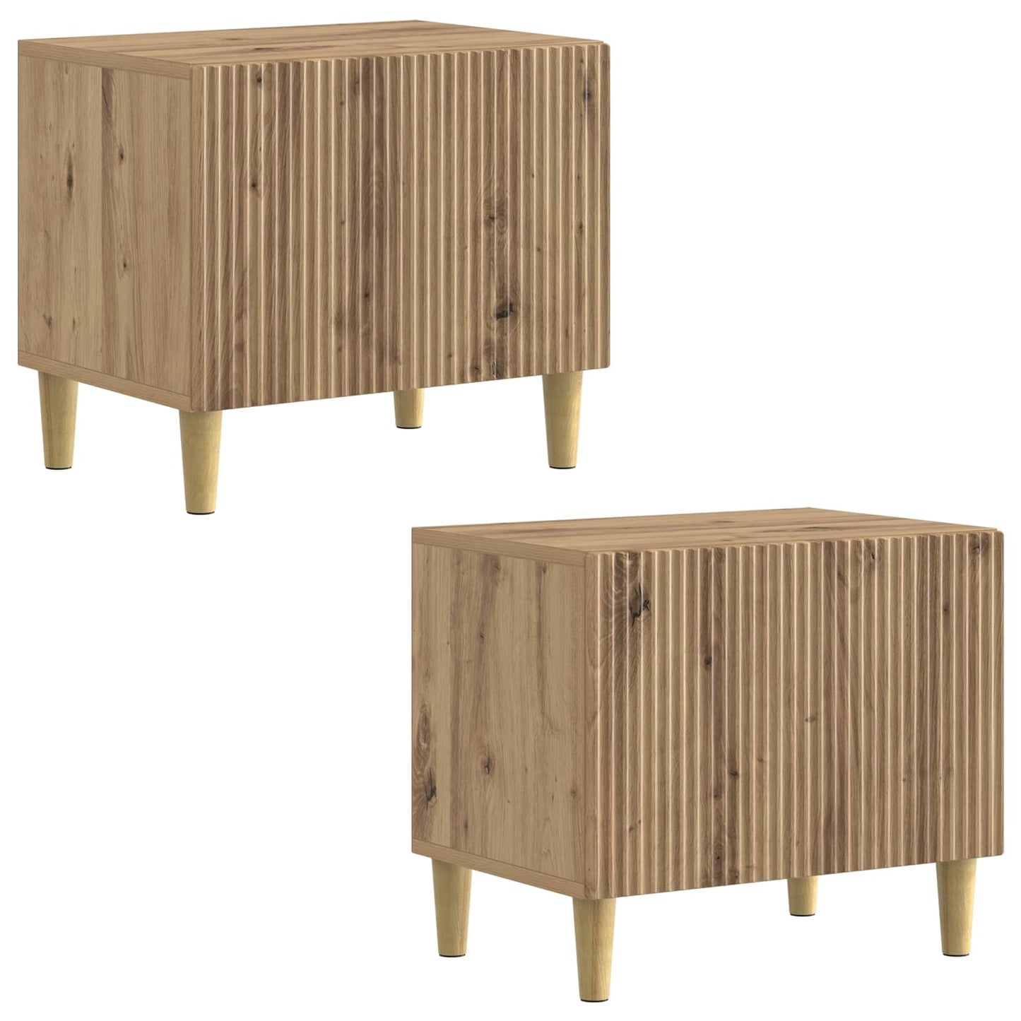 Tv-meubel Artisanaal eiken Bewerkt hout