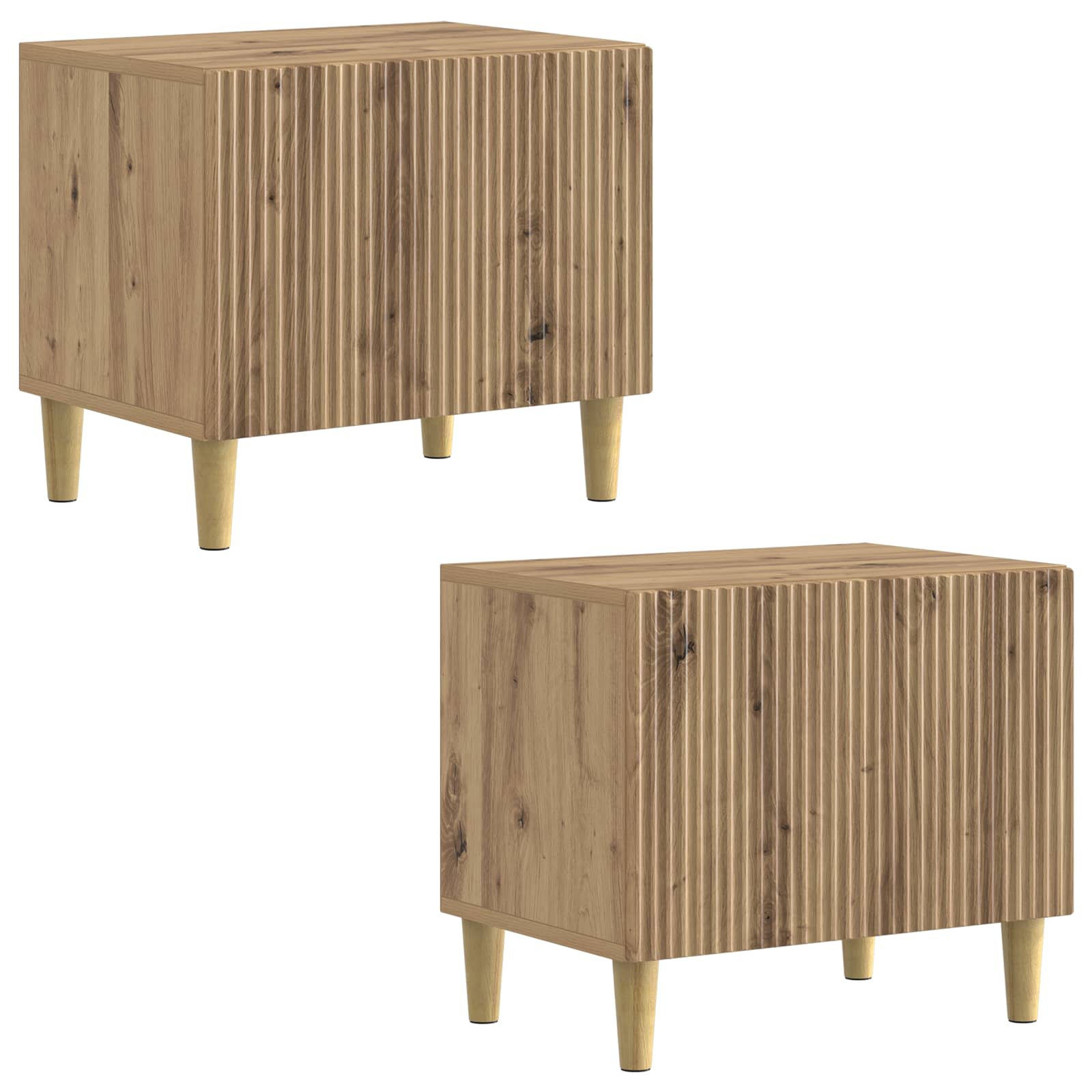 Tv-meubel Artisanaal eiken Bewerkt hout