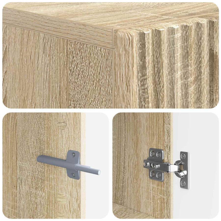 LED tv-meubel Sonoma Eiken Bewerkt hout