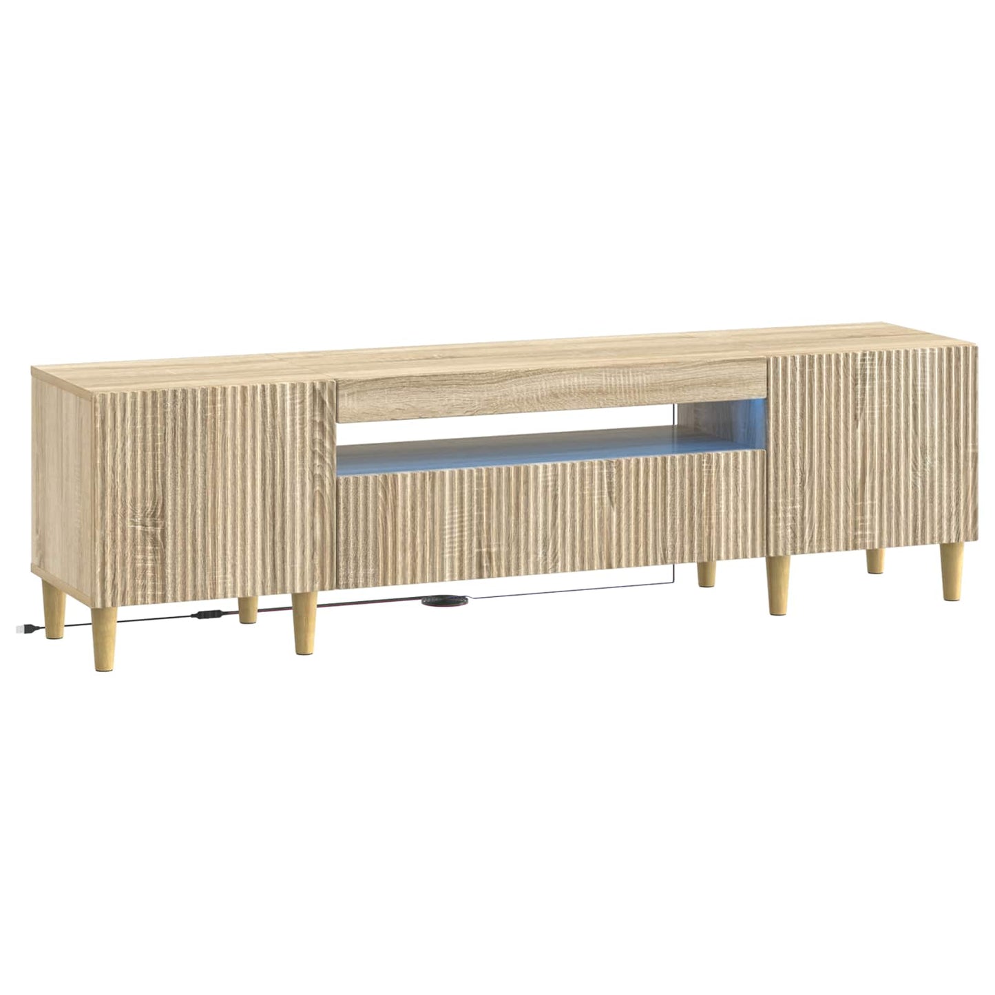 LED tv-meubel Sonoma Eiken Bewerkt hout