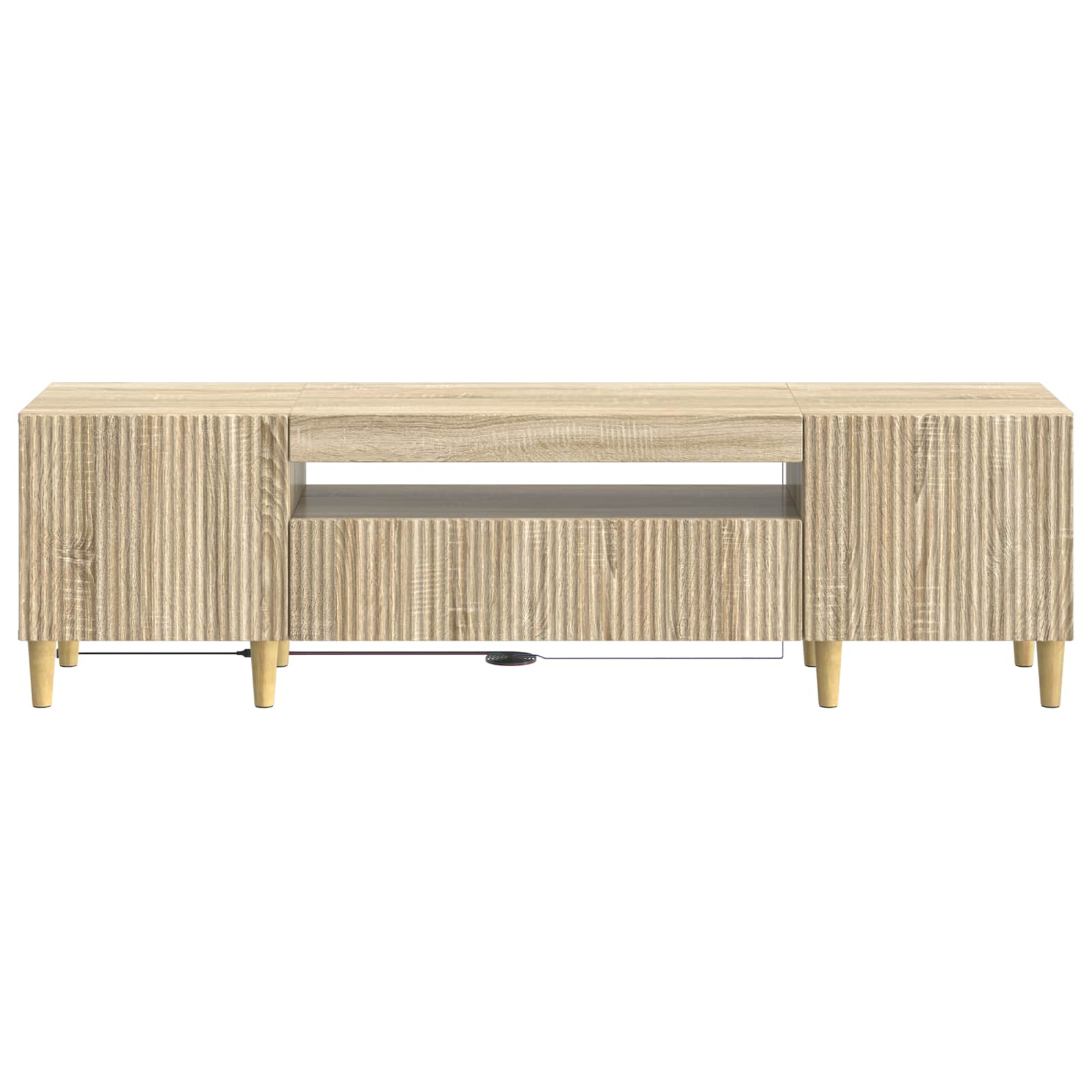 LED tv-meubel Sonoma Eiken Bewerkt hout