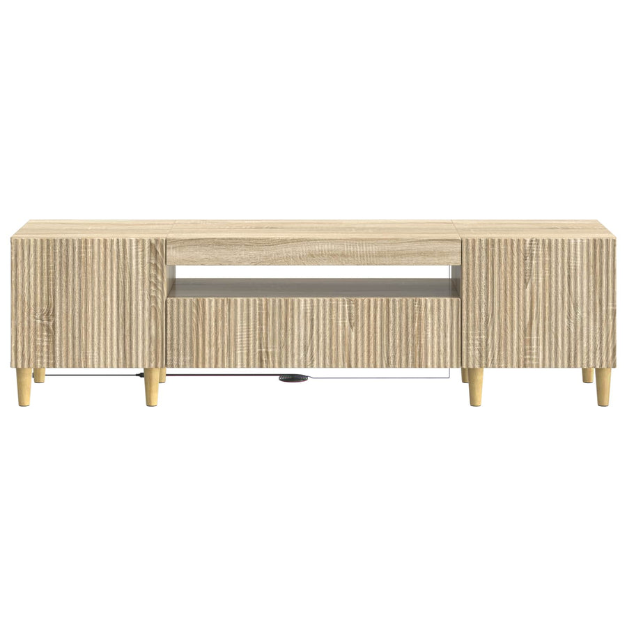 LED tv-meubel Sonoma Eiken Bewerkt hout