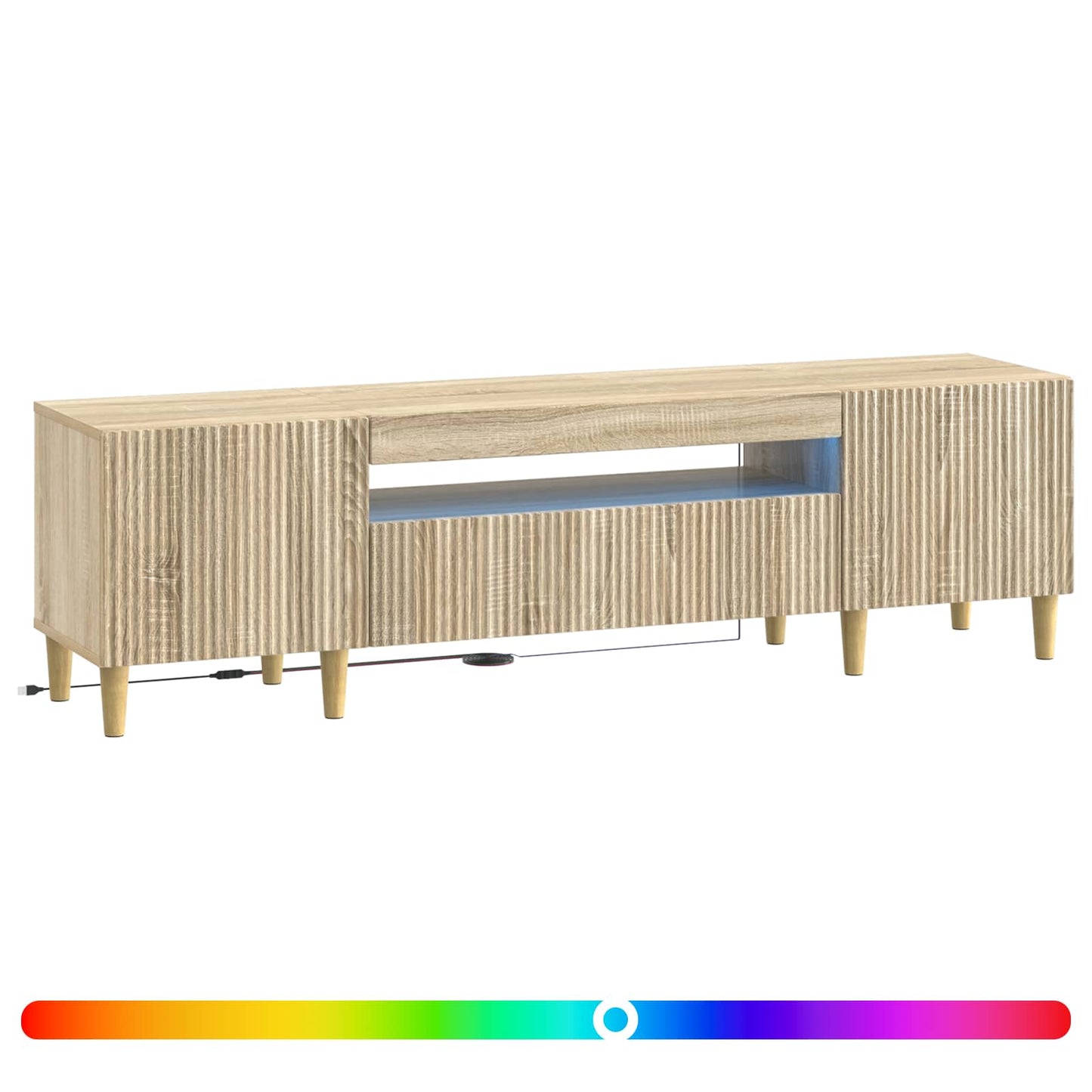 LED tv-meubel Sonoma Eiken Bewerkt hout