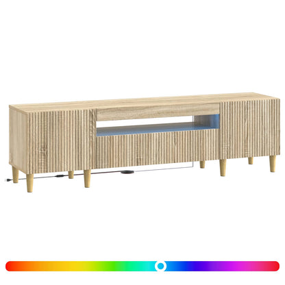 LED tv-meubel Sonoma Eiken Bewerkt hout