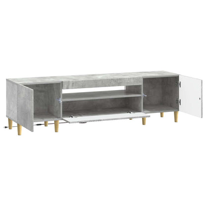 LED tv-meubel Betongrijs Bewerkt hout