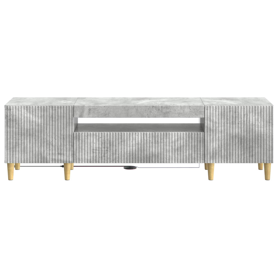 LED tv-meubel Betongrijs Bewerkt hout
