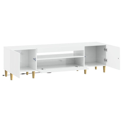 LED tv-meubel Hoogglans Wit Bewerkt hout