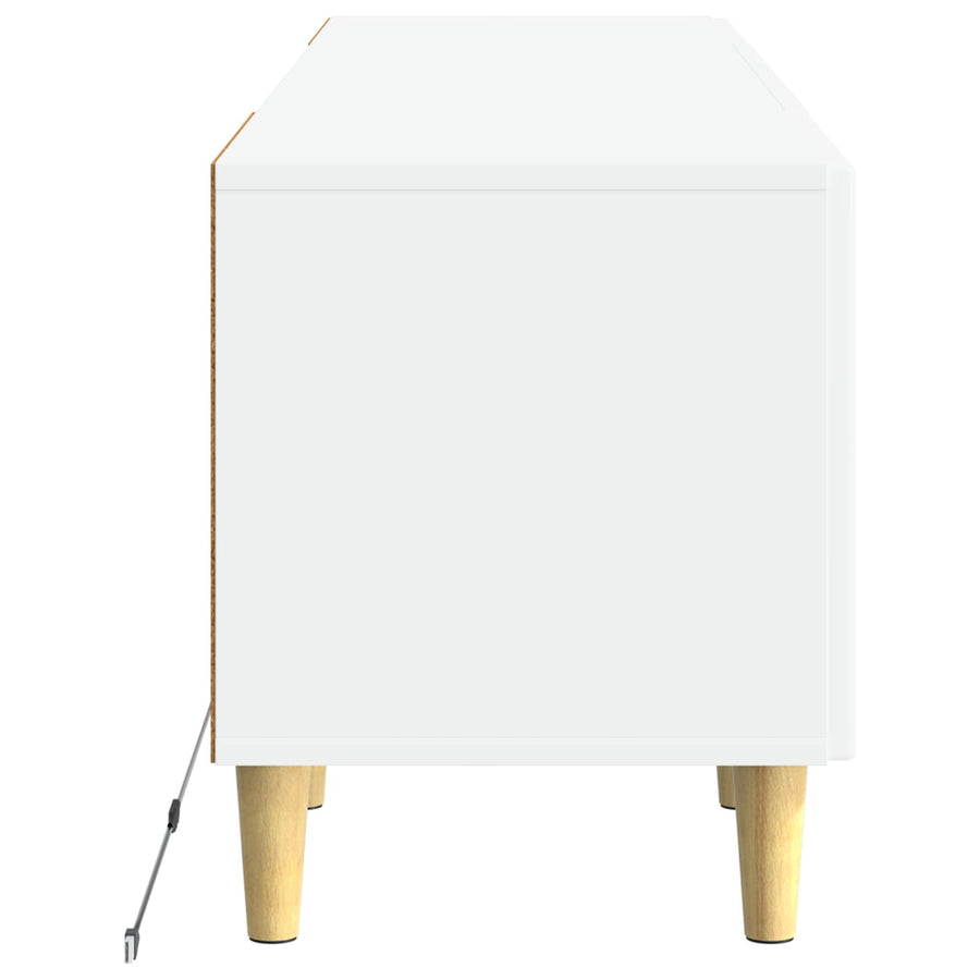 LED tv-meubel Hoogglans Wit Bewerkt hout