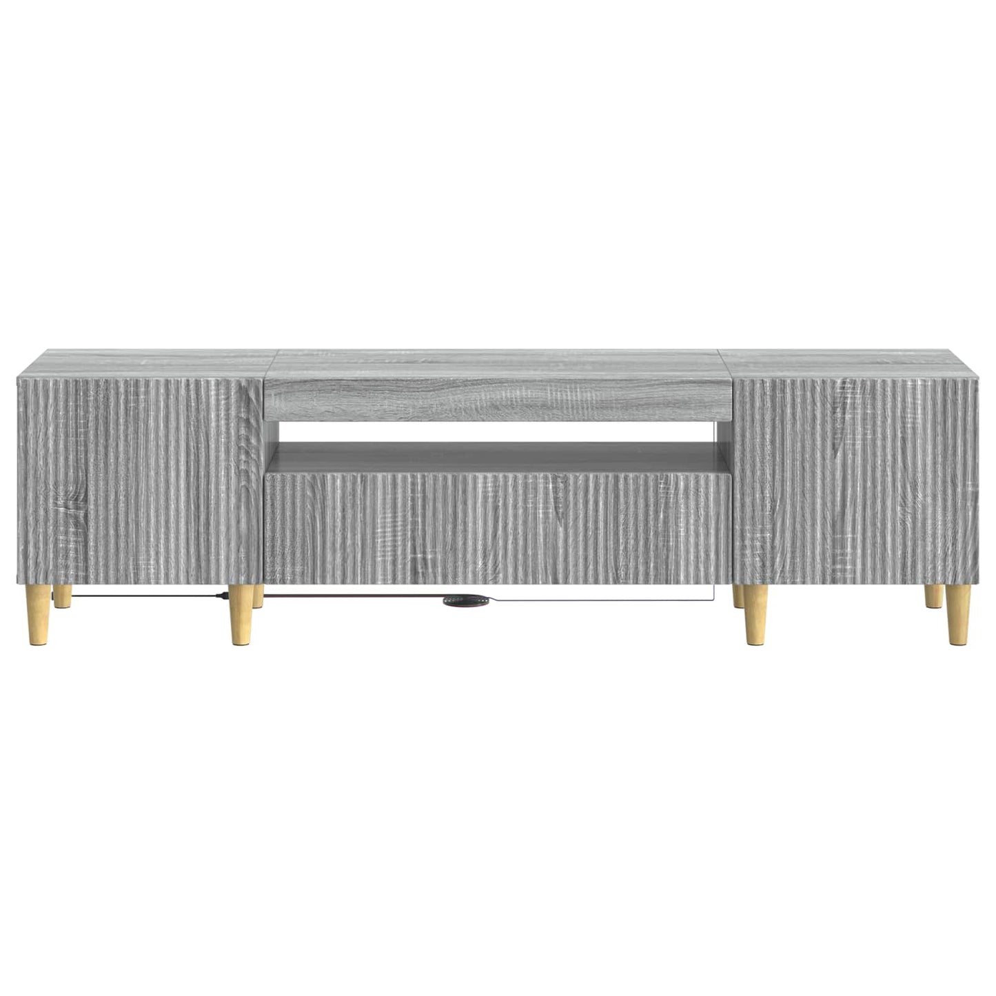 LED tv-meubel Grijs Sonoma Bewerkt hout