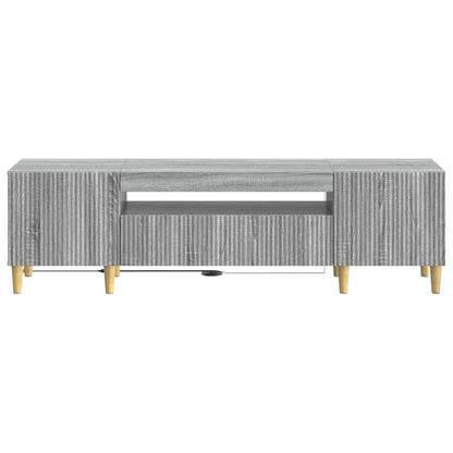 LED tv-meubel Grijs Sonoma Bewerkt hout