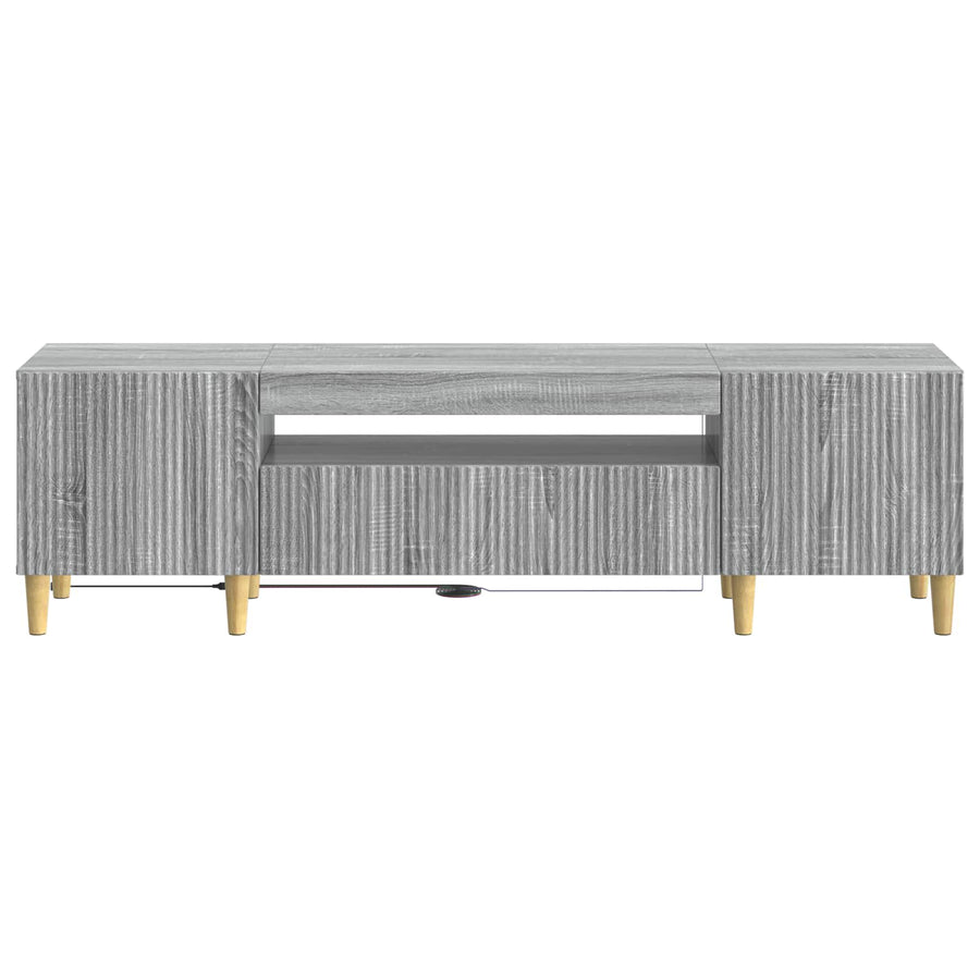 LED tv-meubel Grijs Sonoma Bewerkt hout