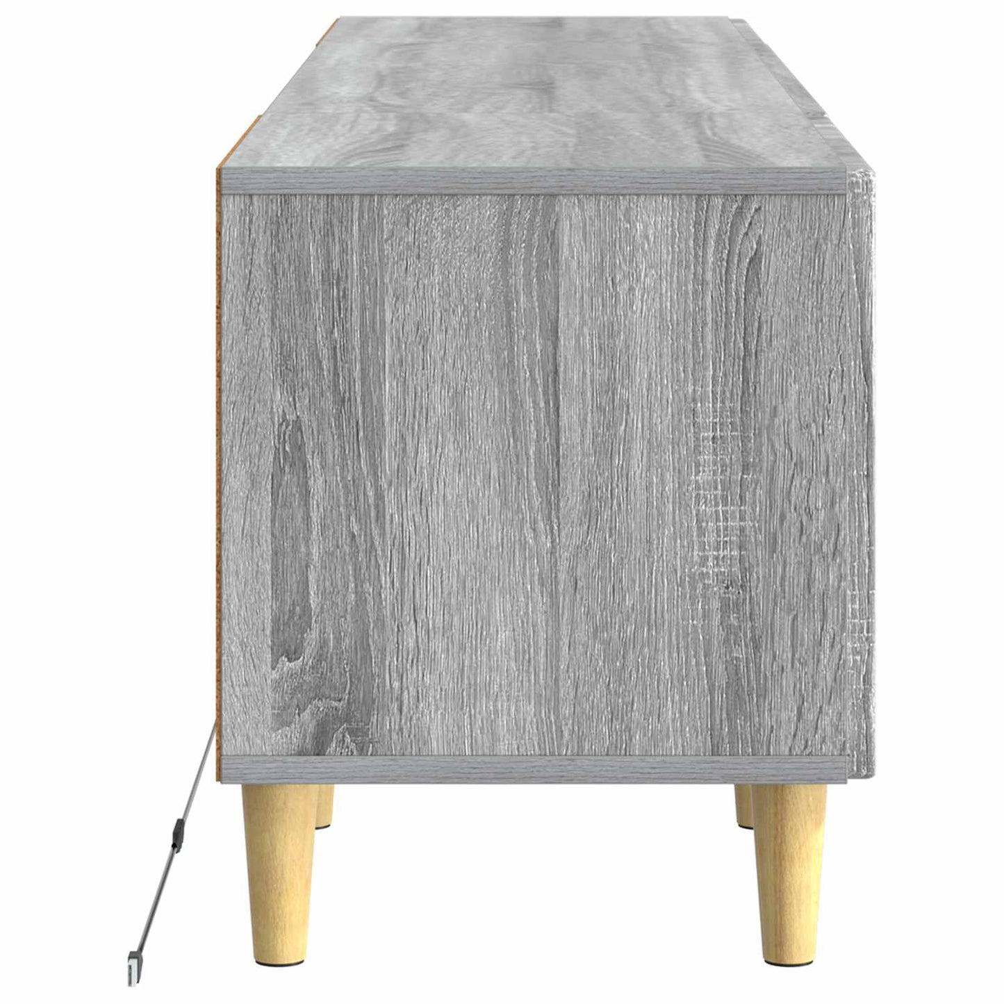 LED tv-meubel Grijs Sonoma Bewerkt hout