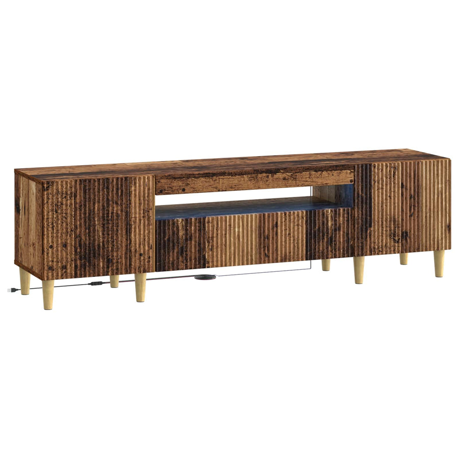 LED tv-meubel Oud hout Bewerkt hout