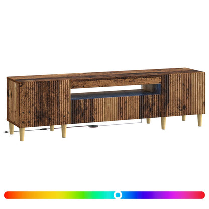 LED tv-meubel Oud hout Bewerkt hout