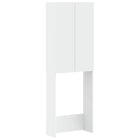 Toiletkast wit 66x25,5x190 cm bewerkt hout