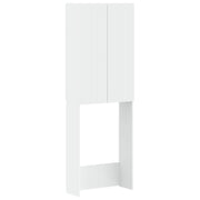 Toiletkast wit 66x25,5x190 cm bewerkt hout