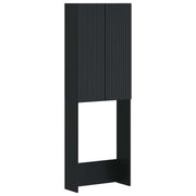 Toiletkast 66x25,5x190 cm zwart bewerkt hout