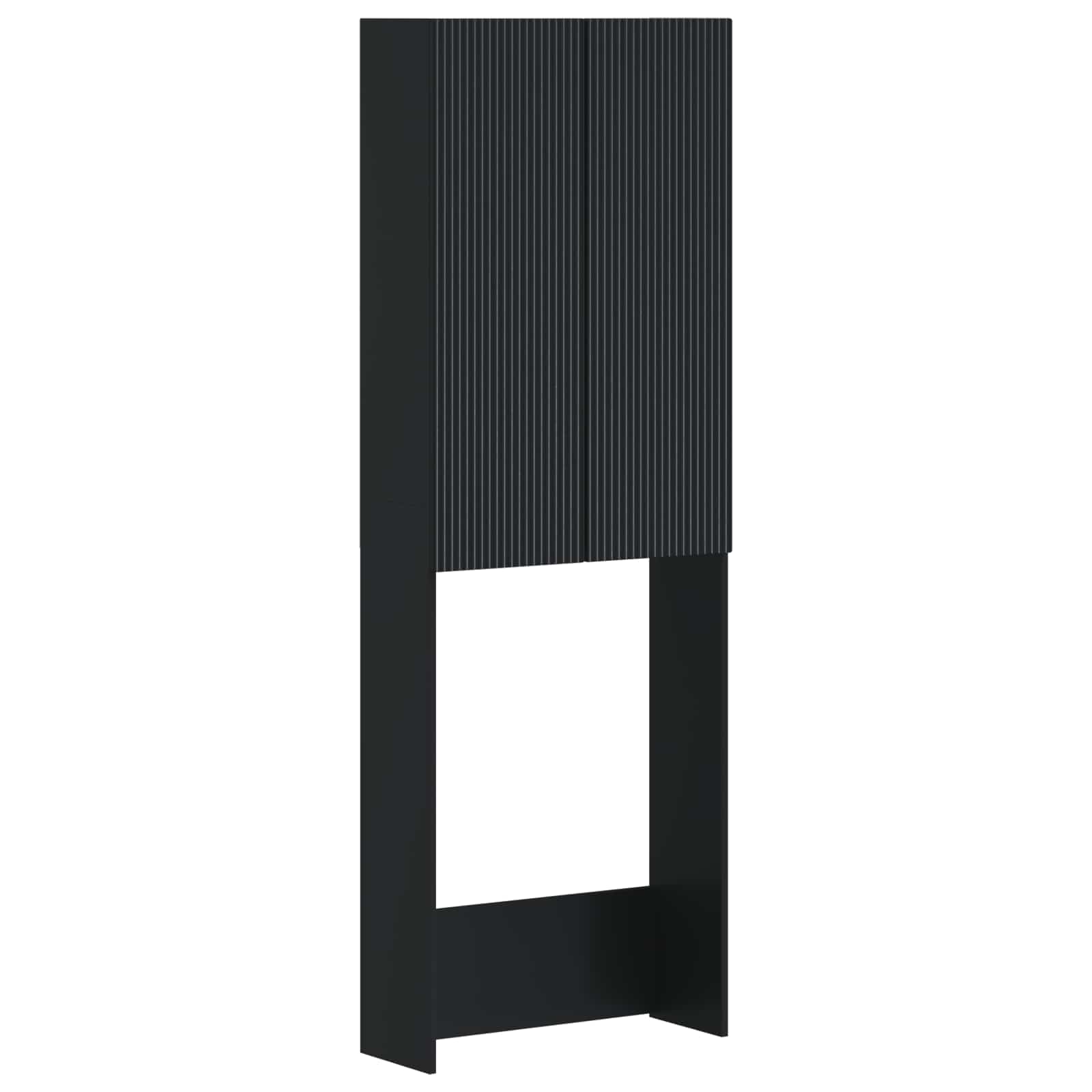 Toiletkast ARNHEM Zwart 66 x 25,5 x 190 cm Bewerkt hout