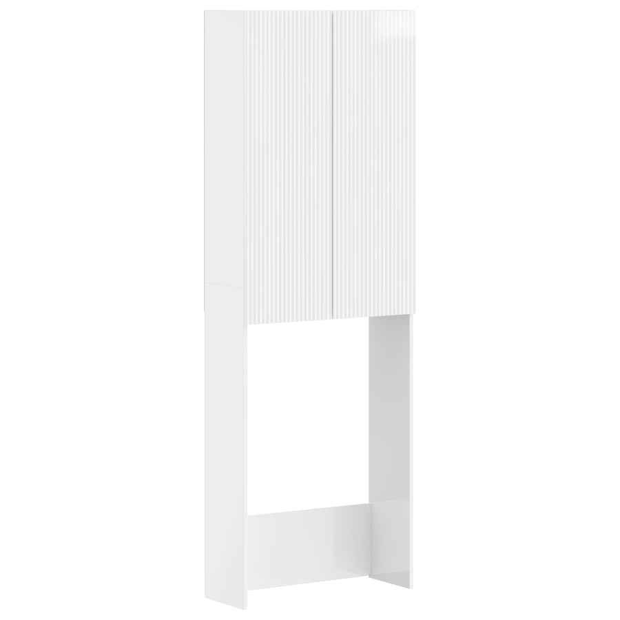 Toiletkast ARNHEM Hoogglans Wit 66 x 25,5 x 190 cm Bewerkt hout