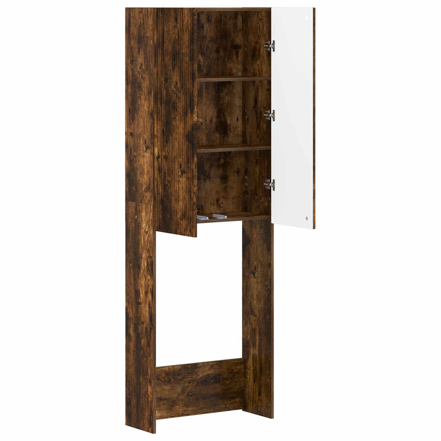 Toiletkast ARNHEM Gerookt eiken 66 x 25,5 x 190 cm Bewerkt hout