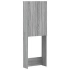 Toiletkast 66x25,5x190 cm grijs sonoma bewerkt hout