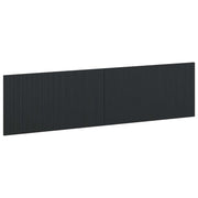 Hoofdeinde 200x50x3 cm bewerkt hout zwart