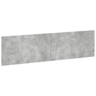 Hoofdbord 200 cm betongrijs bewerkt hout wandmontage
