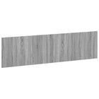 Hoofdbord 200x3x50 cm grijs Sonoma bewerkt hout muurmontage