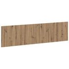Hoofdbord 200 cm bewerkt hout Artisanaal eiken met opbergvakken