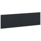 Hoofdbord wandmontage 180x3x50 cm zwart bewerkt hout