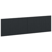 Hoofdbord wandmontage 180x3x50 cm zwart bewerkt hout