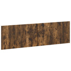 Hoofdbord wandmontage 180x3x50 cm gerookt eiken