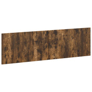 Hoofdbord wandmontage 180x3x50 cm gerookt eiken