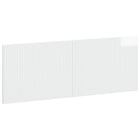 Hoofdbord 140x3x50 cm hoogglans wit bewerkt hout wandmontage