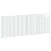 Hoofdbord 140x3x50 cm hoogglans wit bewerkt hout wandmontage