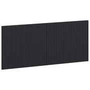 Hoofdbord 120x3x50 cm zwart bewerkt hout wandmontage