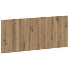 Hoofdeinde 120x3x50 cm artisanaal eiken bewerkt hout wandmontage