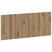 Hoofdeinde 120x3x50 cm artisanaal eiken bewerkt hout wandmontage