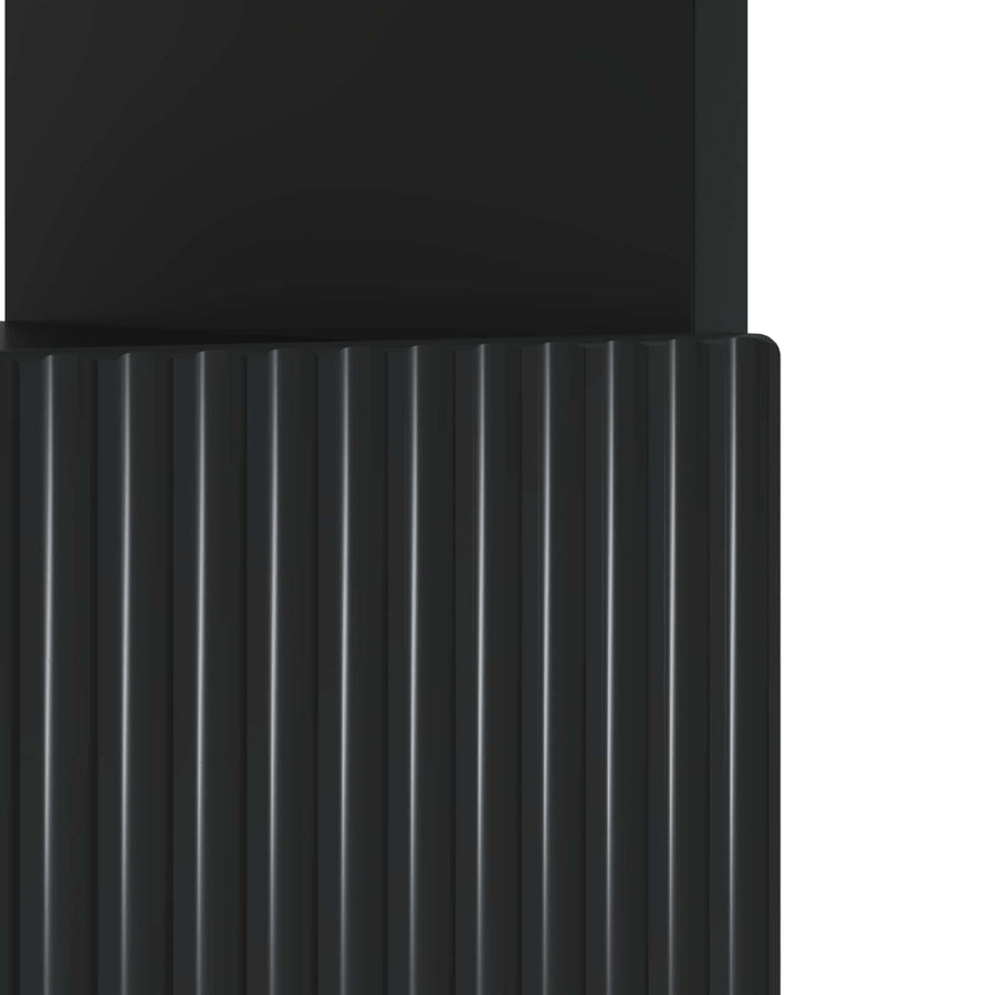 LED tv-meubel Zwart Bewerkt hout
