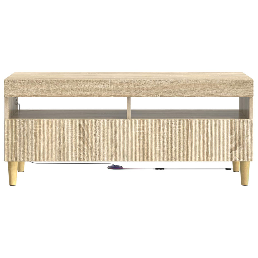 LED tv-meubel Sonoma Eiken Bewerkt hout