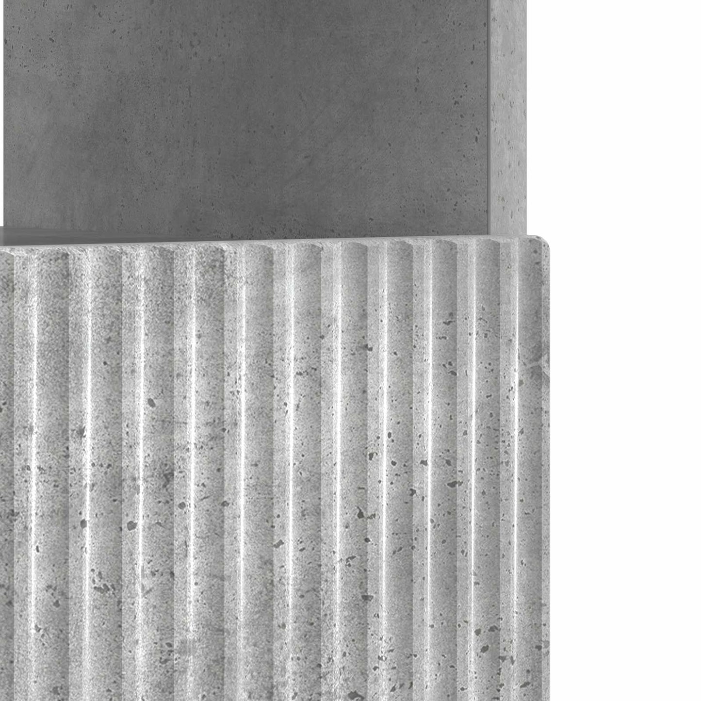LED tv-meubel Betongrijs Bewerkt hout