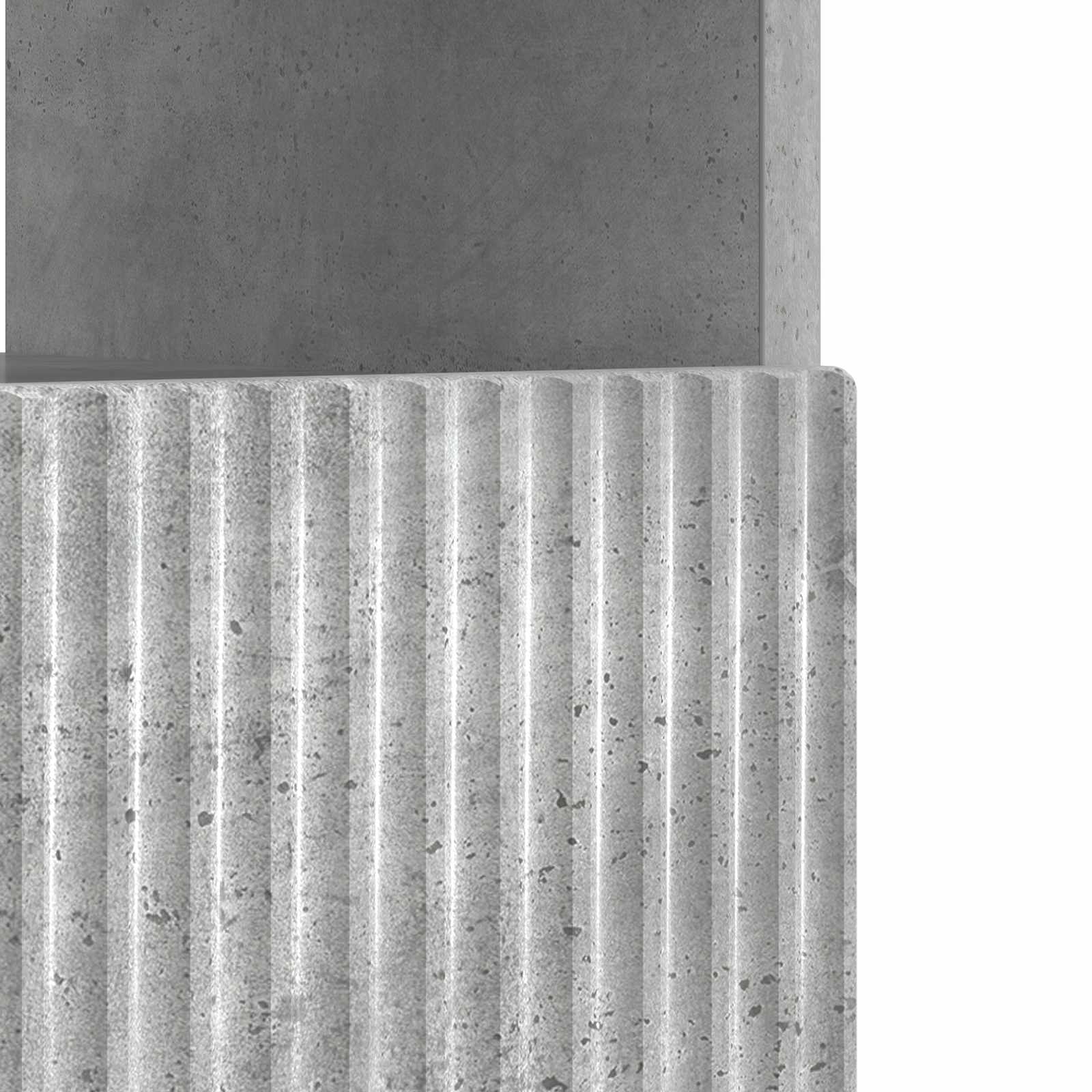 LED tv-meubel Betongrijs Bewerkt hout